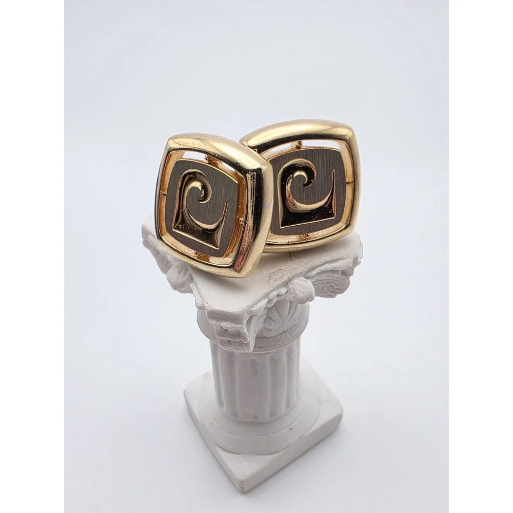 Vintage PIERRE CARDIN‎ Logo Cufflinks Gold & Silver Tones Classy FREE $HIPPING!!